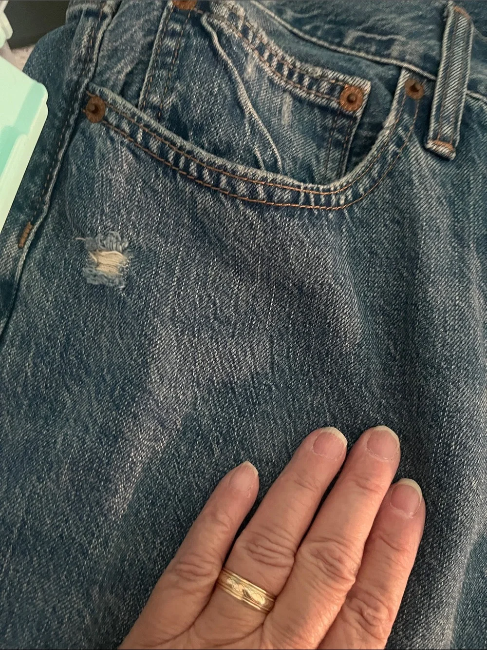 J. Crew High-Rise Straight Jeans in Faded Blue